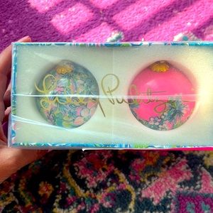 Lilly Pulitzer ornaments 2 pack